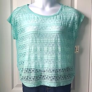 Aeropostale Lace Front Top | Size XL | NWT